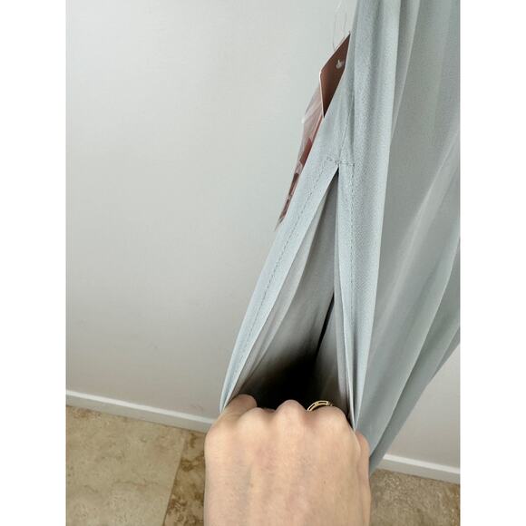 Birdy Grey Jules Dress Dove Gray Chiffon Maxi Formal Bridesmaid Medium NWT - Picture 11 of 16